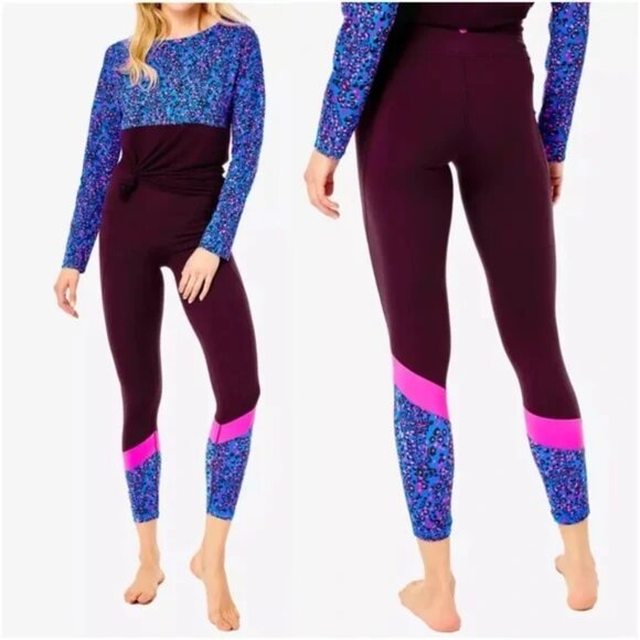 Lilly Pulitzer Cherry Ganache Growl & Prowl Weekender High Rise Leggings Size L - Picture 1 of 12